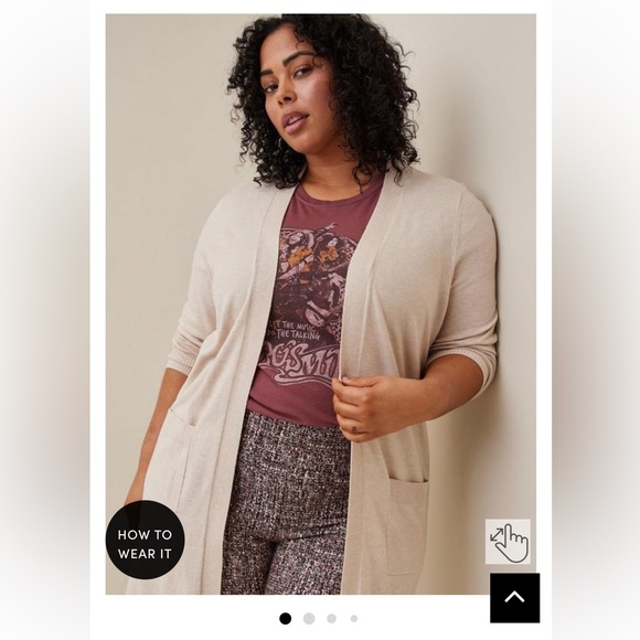 torrid sz 1X duster cardigan - Picture 2 of 9